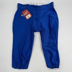 Rawlings Adult Baseball Pants Blue L New with‎ Tags Laceless Performance Vintage